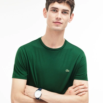 Lacoste Green Embroidered Logo T-shirt In Green