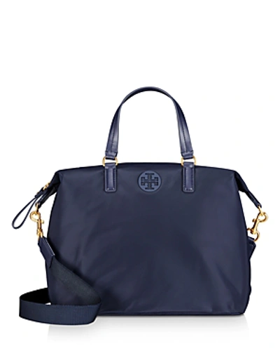 Tory Burch Tilda Slouchy Nylon Satchel - Blue In Tory Navy | ModeSens