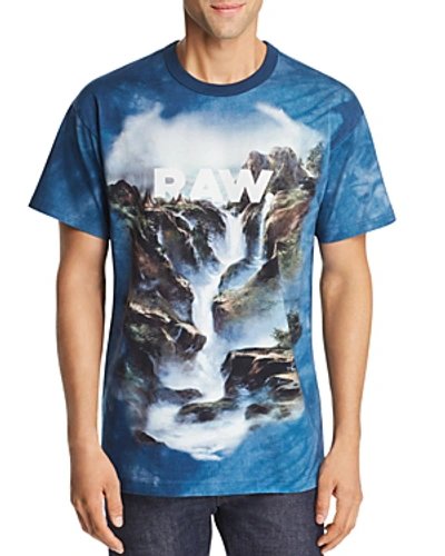 Shop G-star Raw X Jaden Smith Force Of Nature Water Graphic Loose Fit Tee In Teal Blue