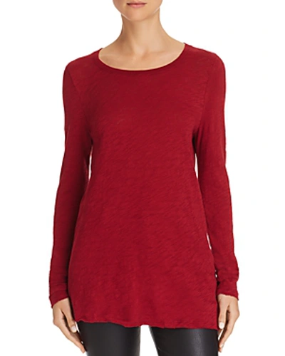 Shop Atm Anthony Thomas Melillo Destroyed Long-sleeve Tee In Red