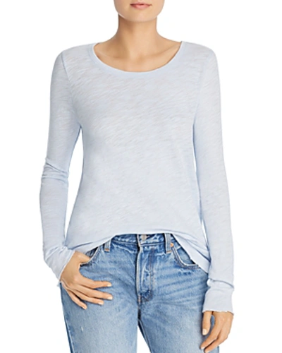 Shop Atm Anthony Thomas Melillo Destroyed Long-sleeve Tee In Powder Blue