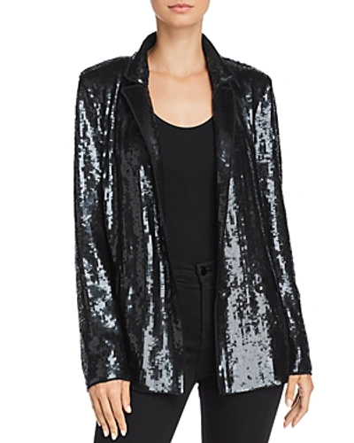 Shop Joie Diandra Sequined Jacket In Caviar