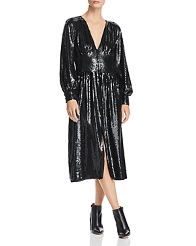 Shop Joie Kyria B Sequined Dress In Caviar