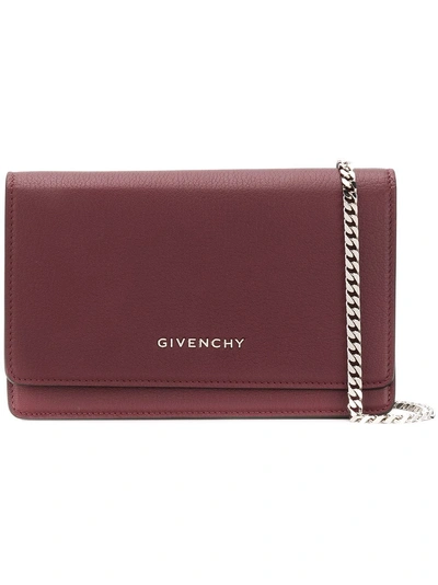Shop Givenchy Small 'pandora' Clutch Bag In Red