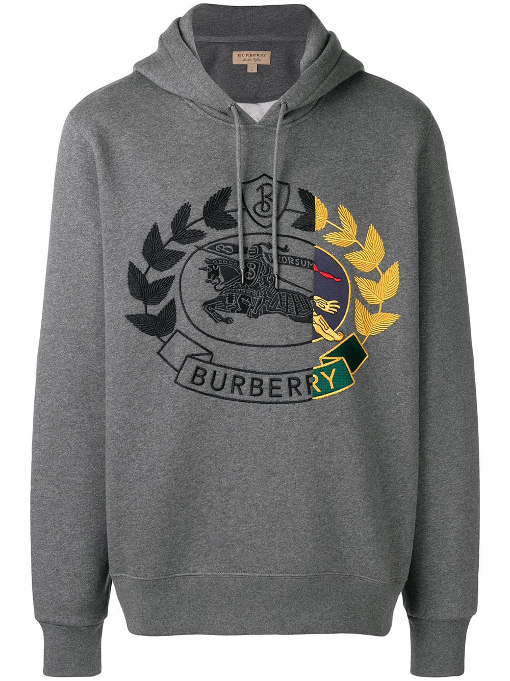 burberry logo embroidered sweatshirt