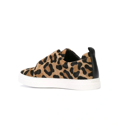Shop Pierre Hardy Black Leopard Slider Sneakers