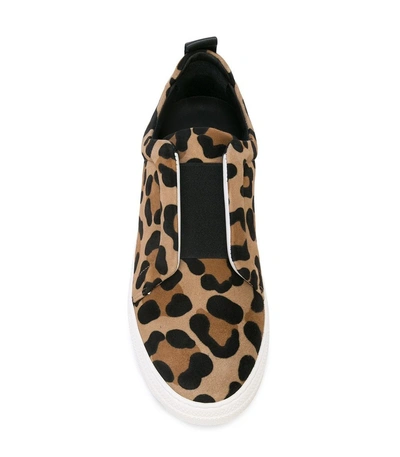 Shop Pierre Hardy Black Leopard Slider Sneakers