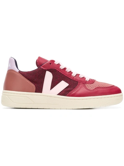 Shop Veja Lace-up Sneakers - Red