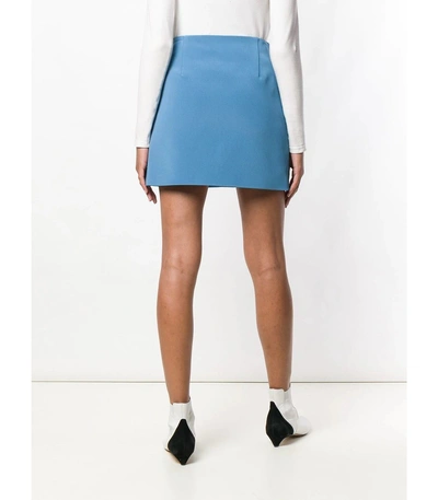 Shop Off-white Stretch Wallet Mini Skirt In Blue