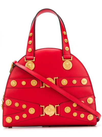 Shop Versace Tribute Bowling Bag In Red