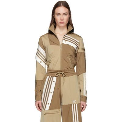 Adidas Originals By Danielle Cathari Beige Deconstructed Track Jacket In  Khaki/cardb | ModeSens