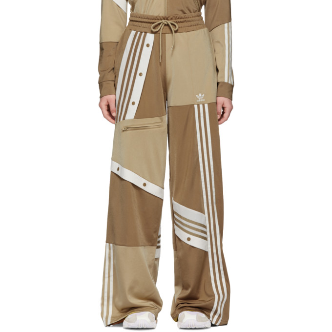 adidas originals x danielle cathari deconstructed track pants in beige khaki