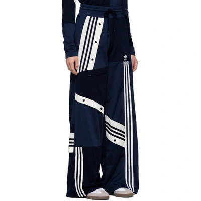 Adidas Originals By Danielle Cathari Blue Deconstructed Lounge Pants In Navy/slate  | ModeSens