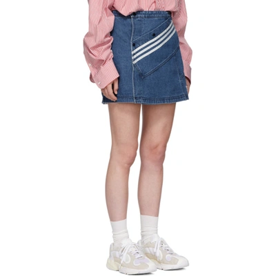 Shop Adidas Originals By Danielle Cathari Blue Denim Miniskirt
