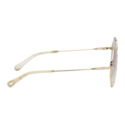 Shop Chloé Chloe Gold Palma Glasses