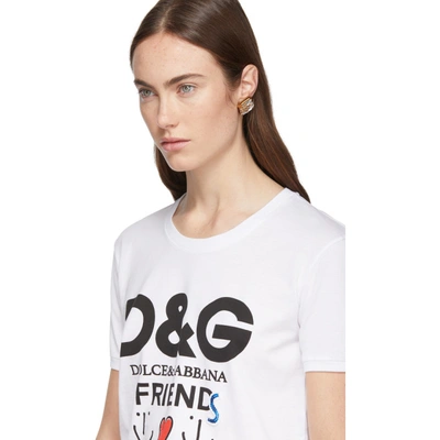 DOLCE AND GABBANA 白色“FRIENDS” T 恤