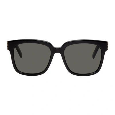 Shop Saint Laurent Black Sl M40 Sunglasses In 003 Black