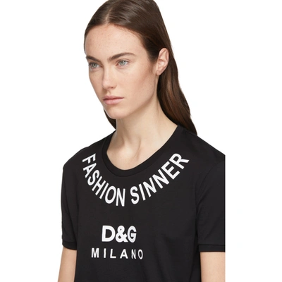 Shop Dolce & Gabbana Dolce And Gabbana Black Fashion Sinner T-shirt In N0000 Black