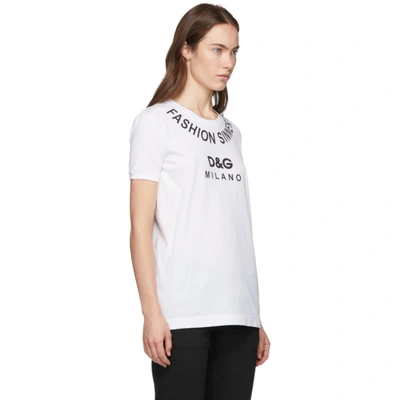 Shop Dolce & Gabbana Dolce And Gabbana White Fashion Sinner T-shirt