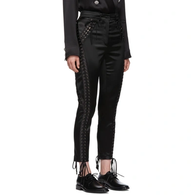 Shop Dolce & Gabbana Dolce And Gabbana Black Silk Trousers In N0000 Black