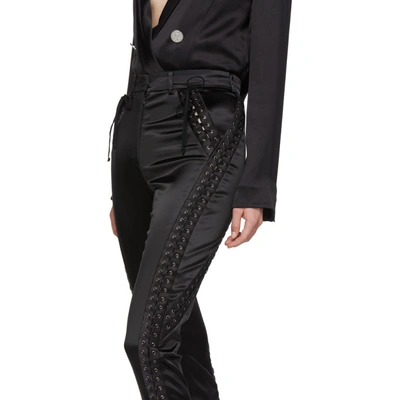 Shop Dolce & Gabbana Dolce And Gabbana Black Silk Trousers In N0000 Black