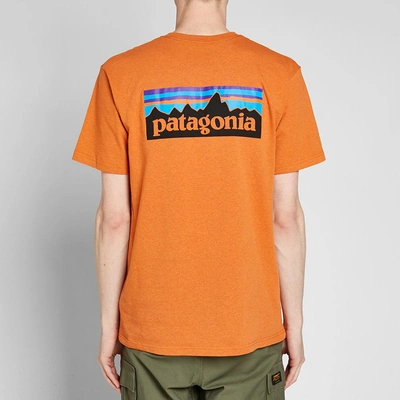 Shop Patagonia P-6 Logo Responsibili-tee In Orange