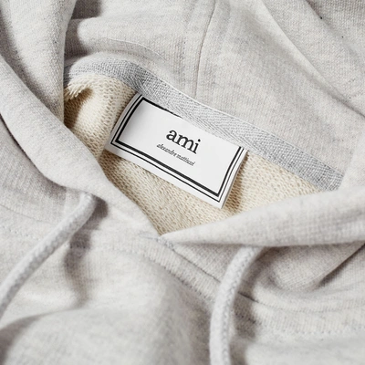 Shop Ami Alexandre Mattiussi Ami X End. Collegiate Logo Hoody In Grey