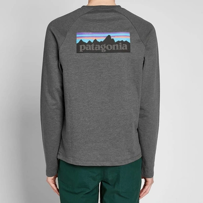 Shop Patagonia P-6 Logo Lightweight Crew Sweat In Grey