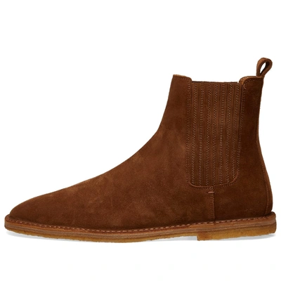 Saint laurent nino crepe top sole suede chelsea boot