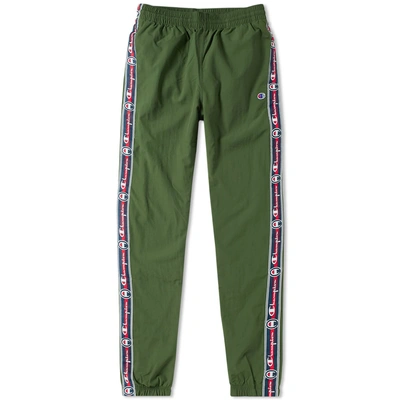 Shop Champion Reverse Weave Corporate Taped Track Pant In Green