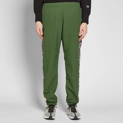 Shop Champion Reverse Weave Corporate Taped Track Pant In Green