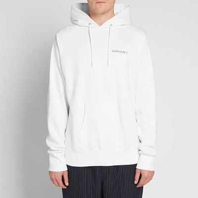 Shop Sophnet . Authentic Logo Pullover Hoody In White