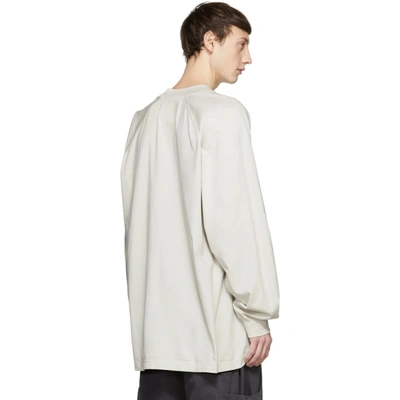 Shop Acne Studios Off-white Blå Konst Carp Badge Long Sleeve T-shirt