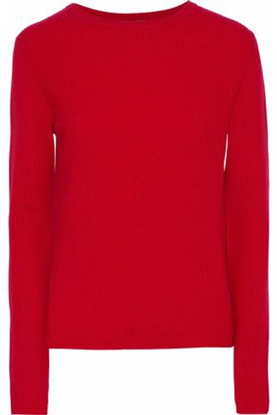 Shop N•peal N.peal Woman Ribbed Cashmere Sweater Red