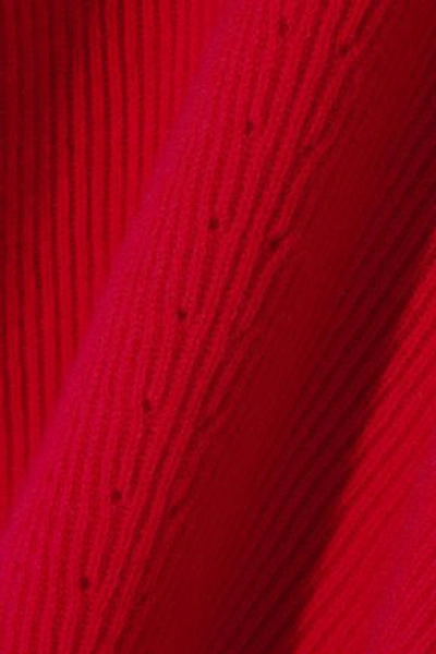 Shop N•peal N.peal Woman Ribbed Cashmere Sweater Red