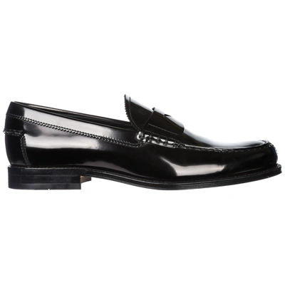 Shop Tod's Men's Leather Loafers Moccasins In Black