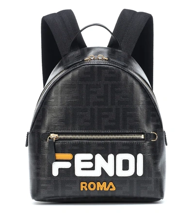 Shop Fendi Mania Mini Backpack In Black