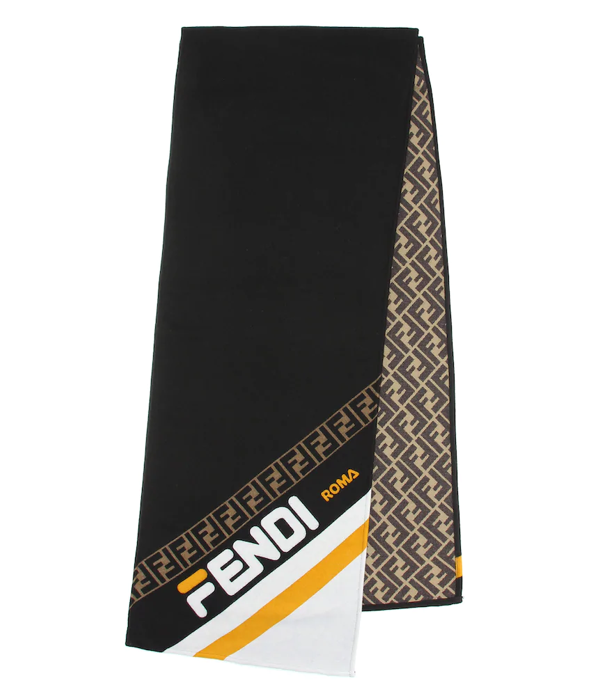 Fendi Mania Wool And Silk Scarf In 