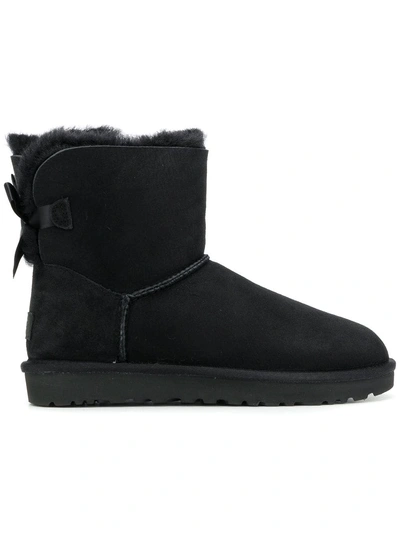 Ugg Black Mini Bailey Bow Low Boot In Black