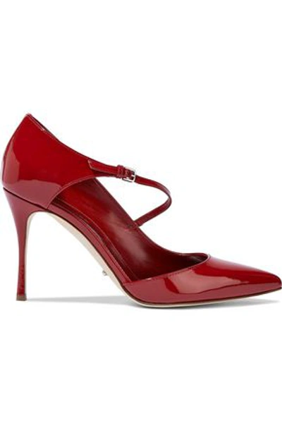 Shop Sergio Rossi Woman Patent-leather Pumps Crimson