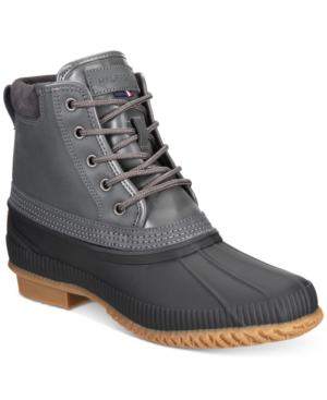 black tommy hilfiger duck boots