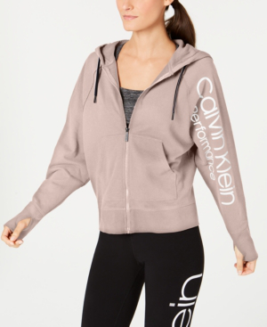 women's calvin klein zip up hoodie