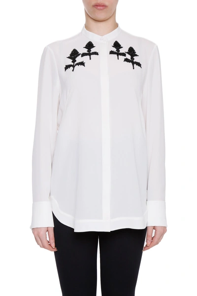 Shop Alexander Mcqueen Embroidered Shirt In White