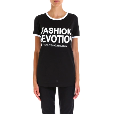 Shop Dolce & Gabbana Fashion Devotion T In Black