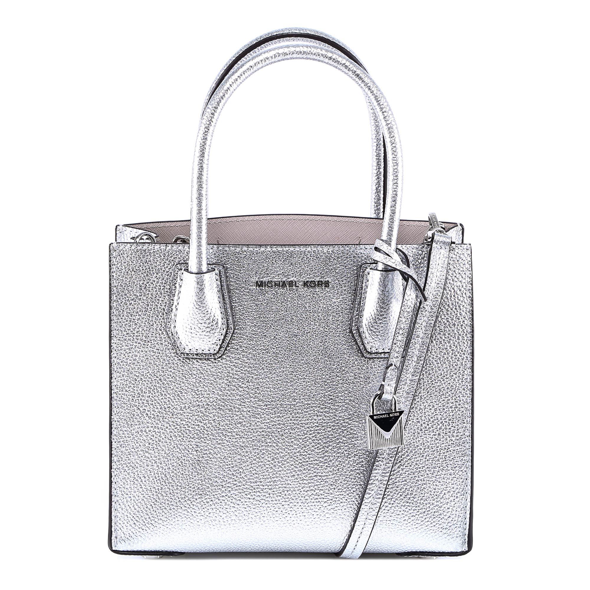 michael kors silver tote bag