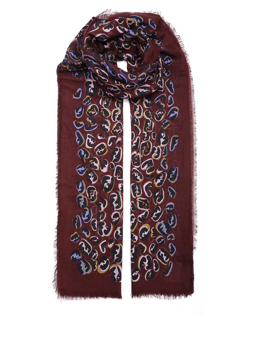 fendi leopard print scarf