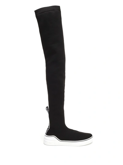 Shop Givenchy George V Over The Knee Sock Sneakers In Black