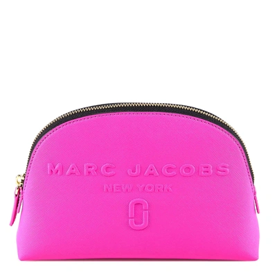 Shop Marc Jacobs Zipped Logo Cosmetic Bag In Pink