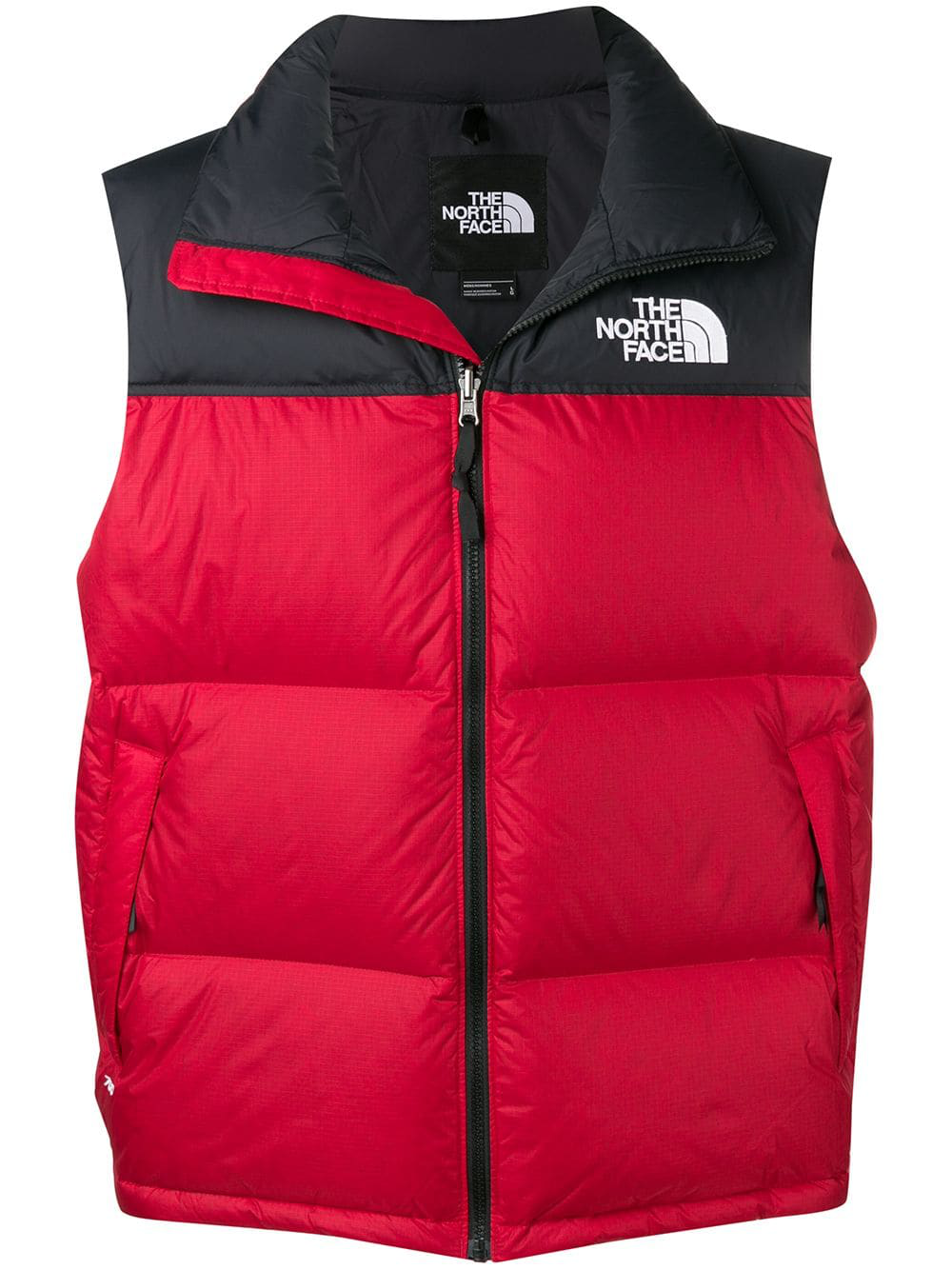 The North Face Colour Block Padded Gilet - Red | ModeSens