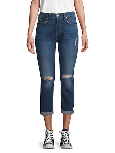 Shop 7 For All Mankind Josefina Monroe High-waist Jeans In Moneroe